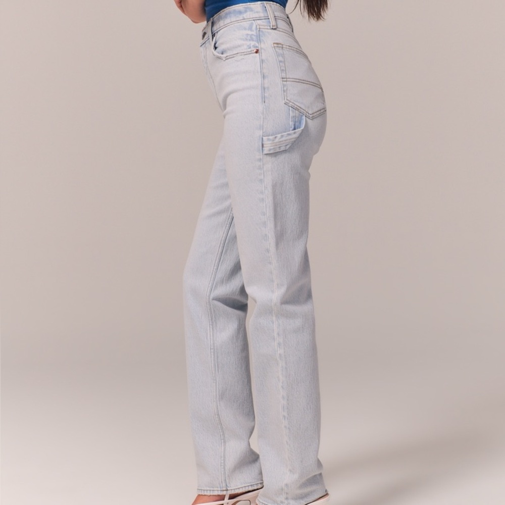 Abercrombie & Fitch Light Blue 90s Carpenter Denim Jeans